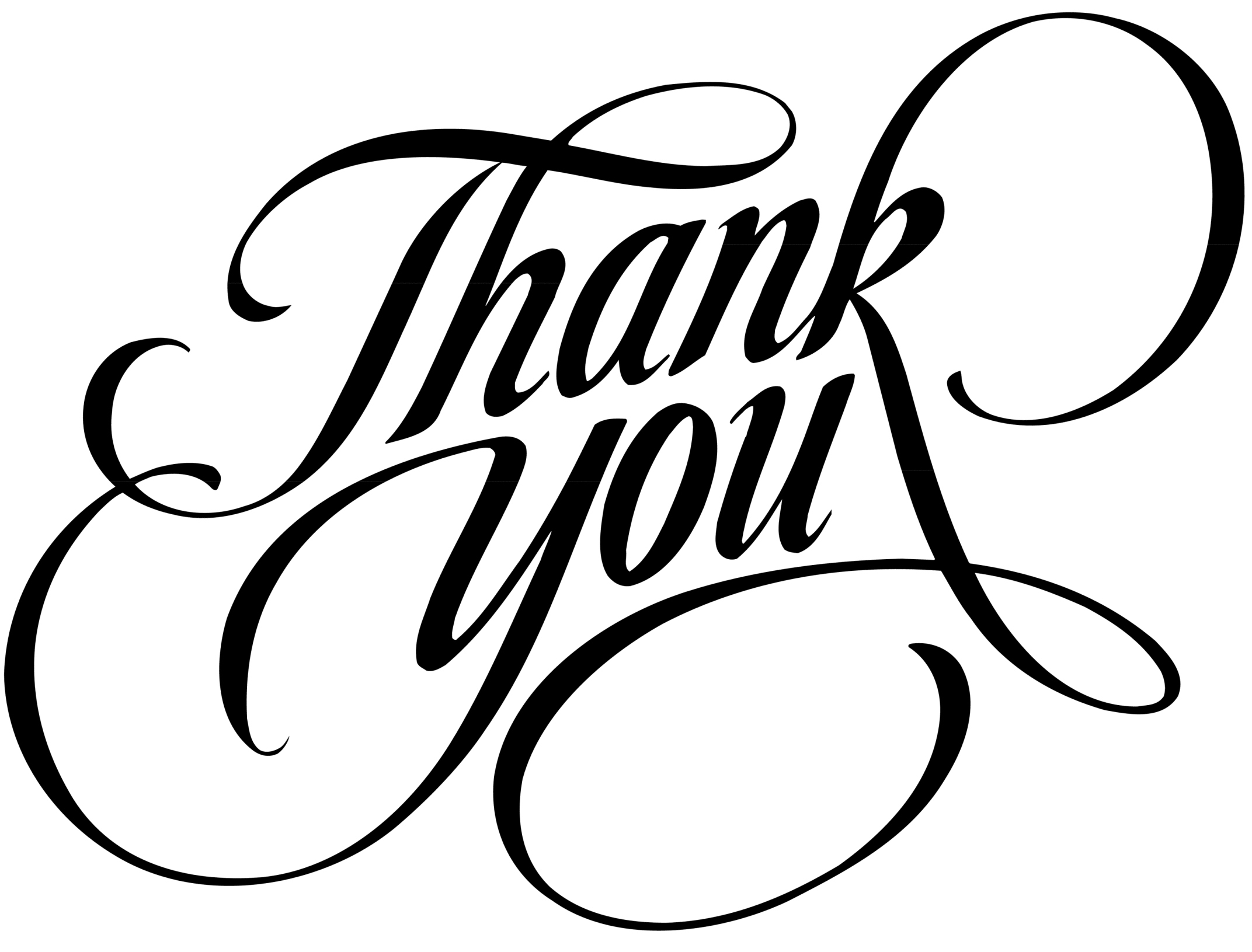 The words Thank You in cursive
