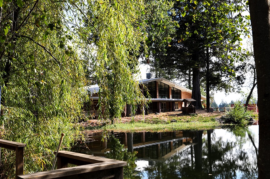 View of the Dinning Hall from Lake Lakoya in EHC.