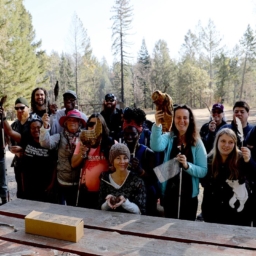 Students gather for Sensing the Seasons at EHC in 2019