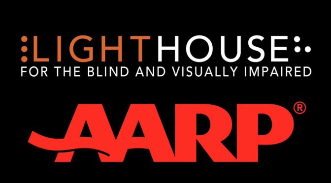 A composite of the LightHouse and AARP logos