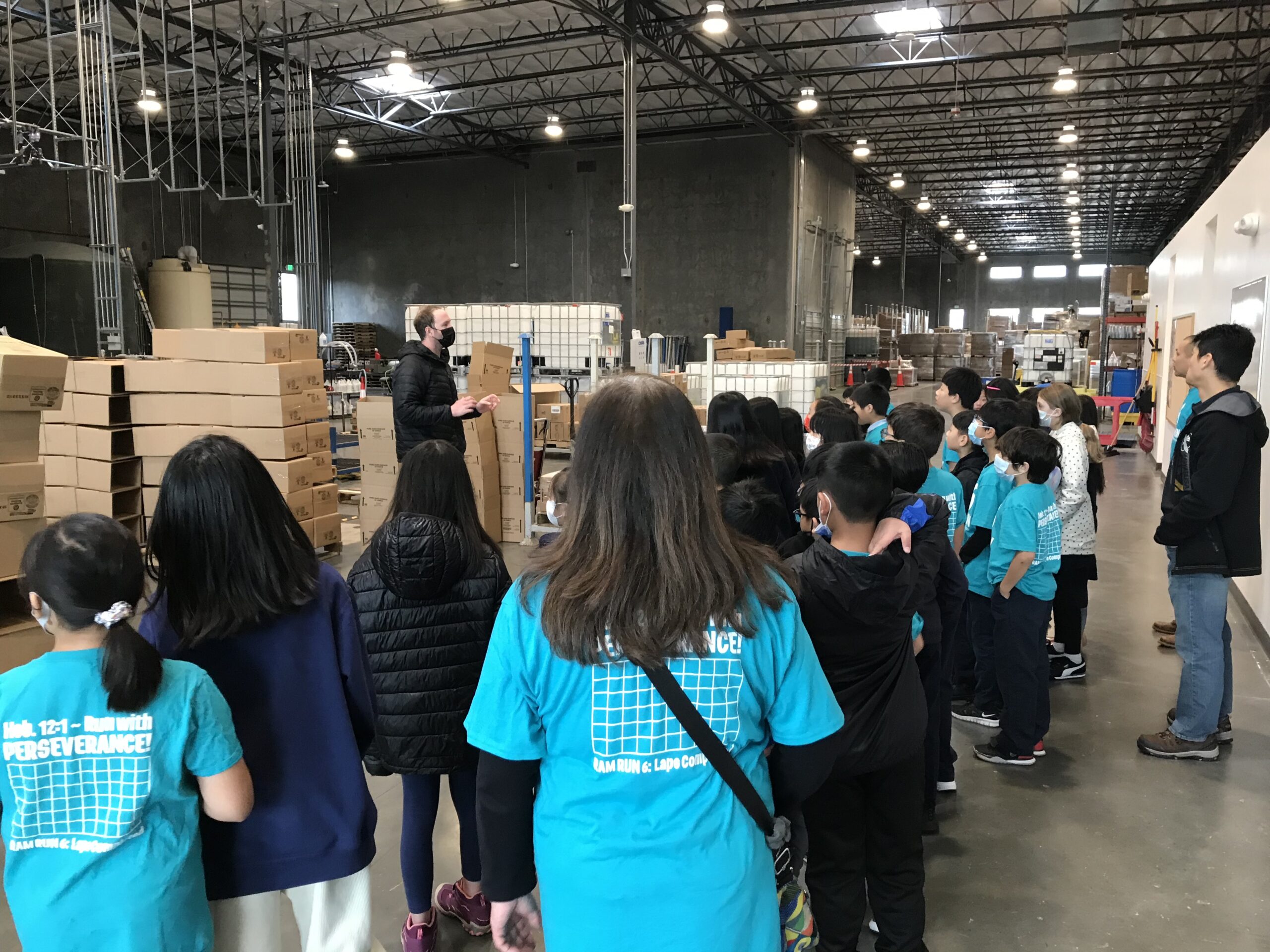 Students on manufacturing floor at Sirkin Center