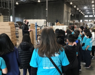 Students on manufacturing floor at Sirkin Center