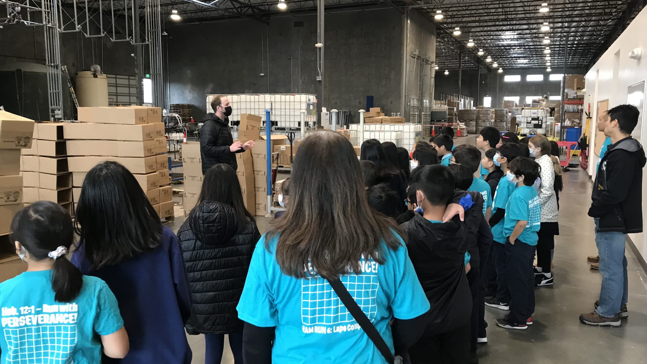 Students on manufacturing floor at Sirkin Center