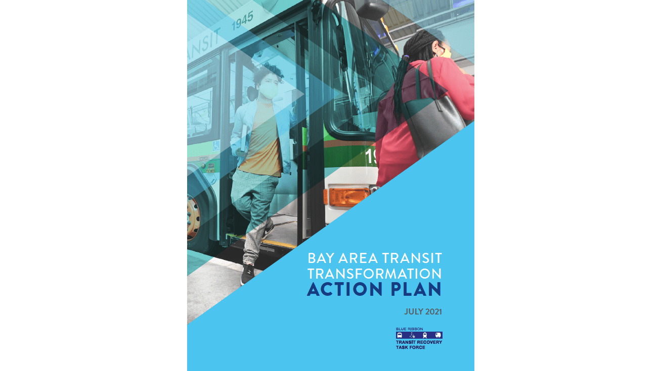 The cover for the pdf of the Bay Area transportation plan
