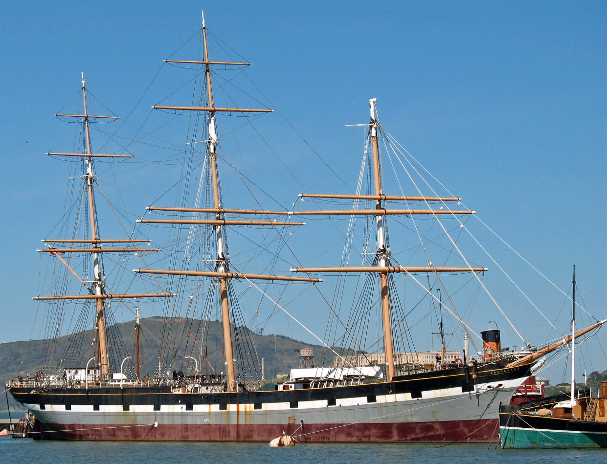 Image of the Balclutha, a three-masted, steel-hulled, square-rigged ship built to carry a variety of cargo all over the world – visit the Balclutha with the LightHouse on October 26