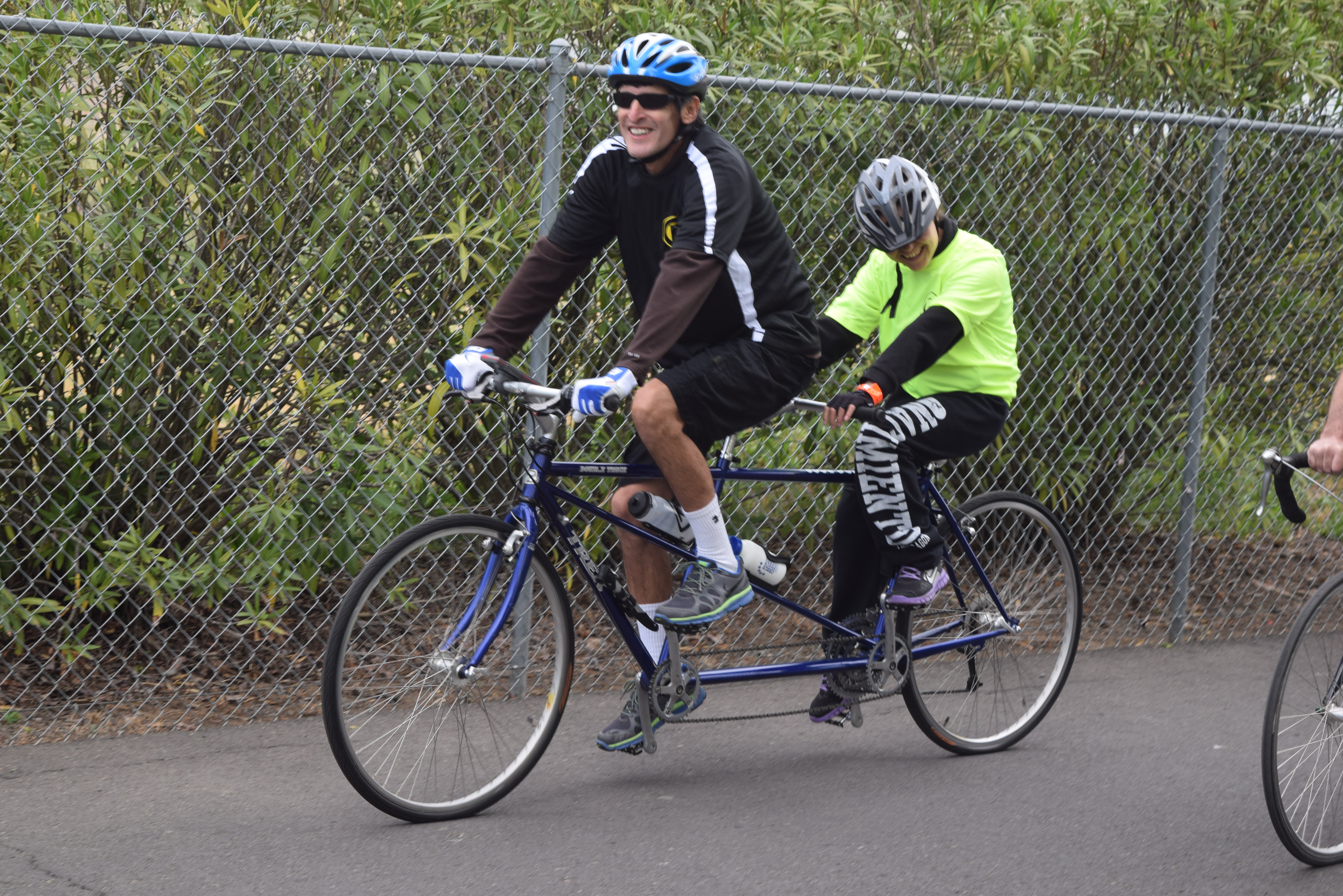 Cycle for Sight riders on a tandem bicycle