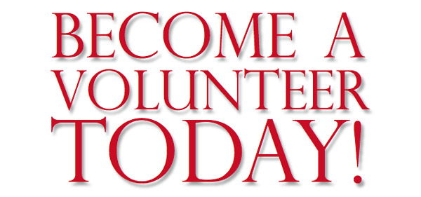 Sign that says, “Become a Volunteer Today!”